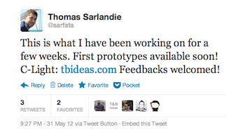 C-Light first tweet