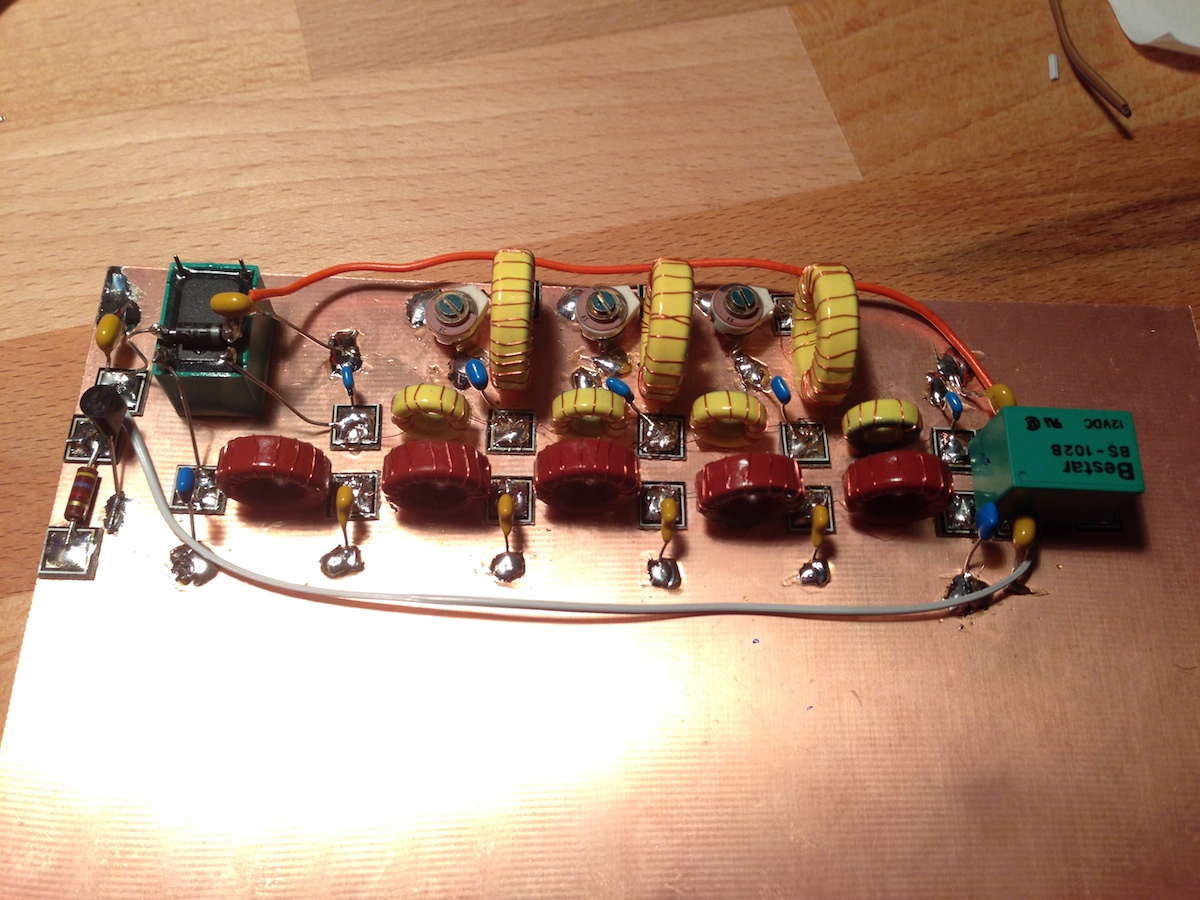 Low pass filter, top view